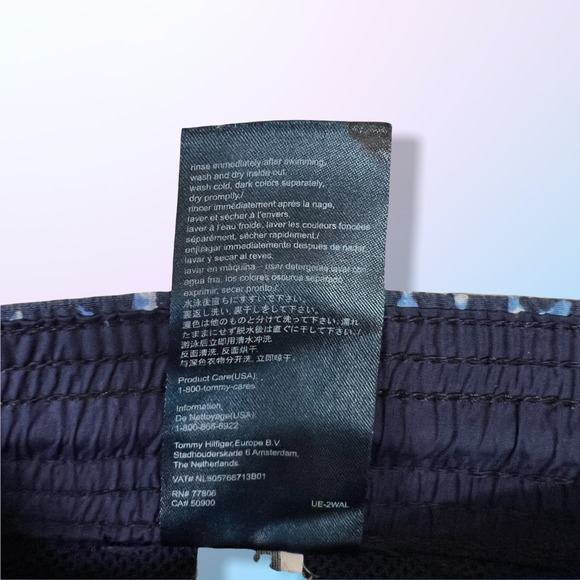 Tommy Hilfiger SIZE XXL Swim Trunks Shorts Blue Palm Trees Mesh Lining 38 - Picture 7 of 10